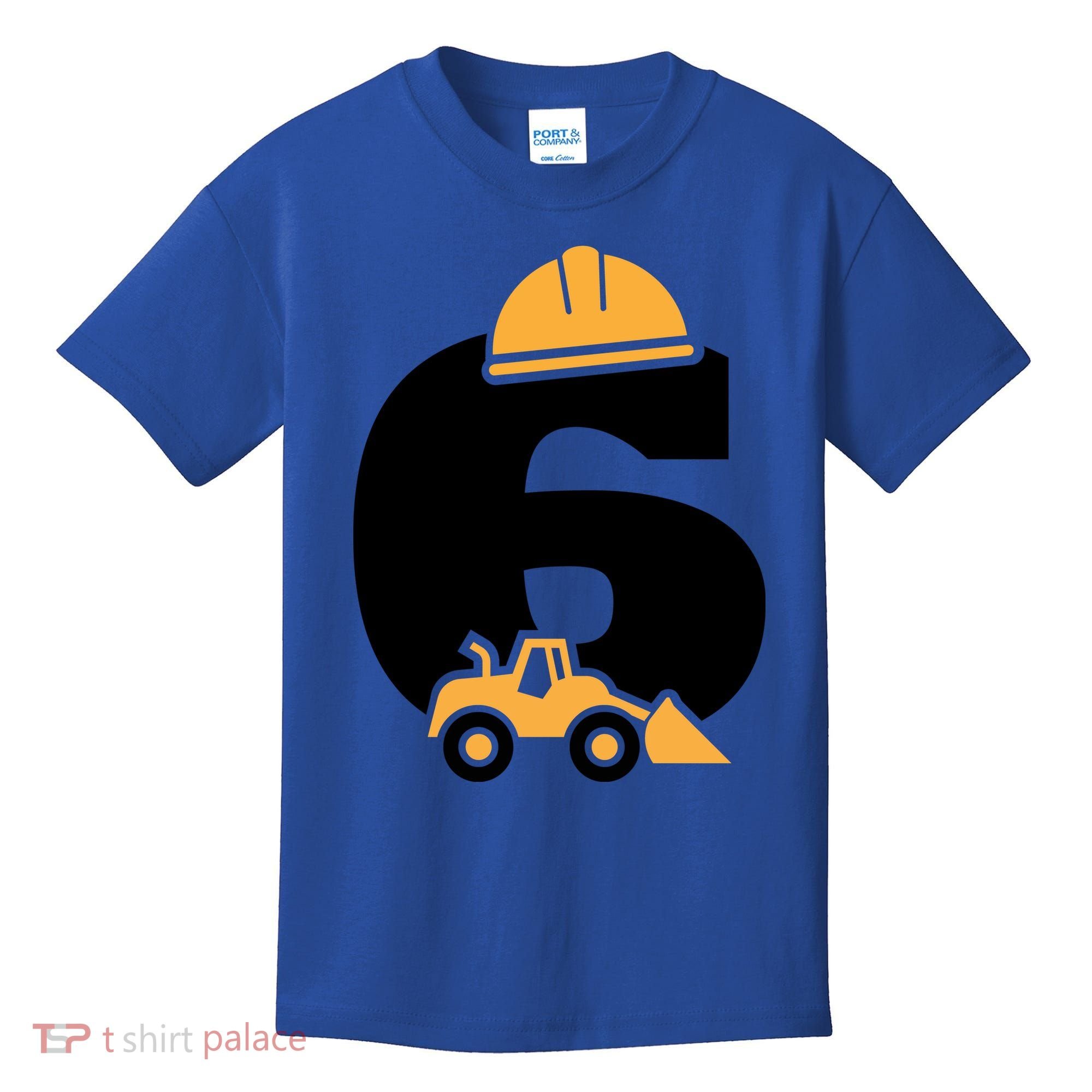  6th Birthday Construction Gift For Birthday Boy Kids T-Shirt