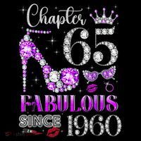Chapter 65 Fabulous Since 1960 65th Birthday Button thumb 1