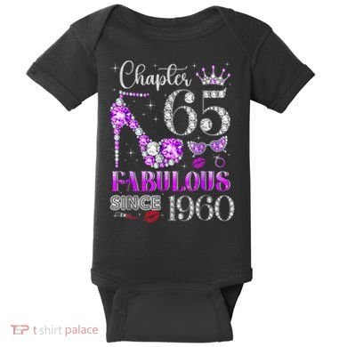 Chapter 65 Fabulous Since 1960 65th Birthday Baby Bodysuit