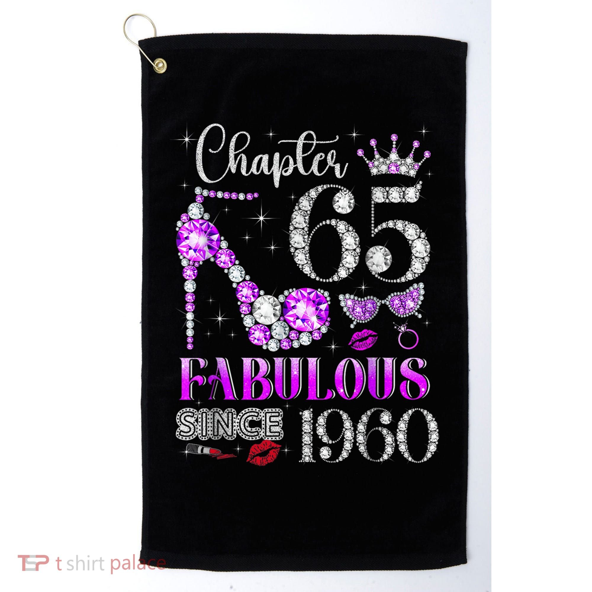 Chapter 65 Fabulous Since 1960 65th Birthday Golf Towel