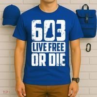 Cool 603 Live Free Or Die Funny New Hampshire Patriot Gift T-Shirt thumb 6
