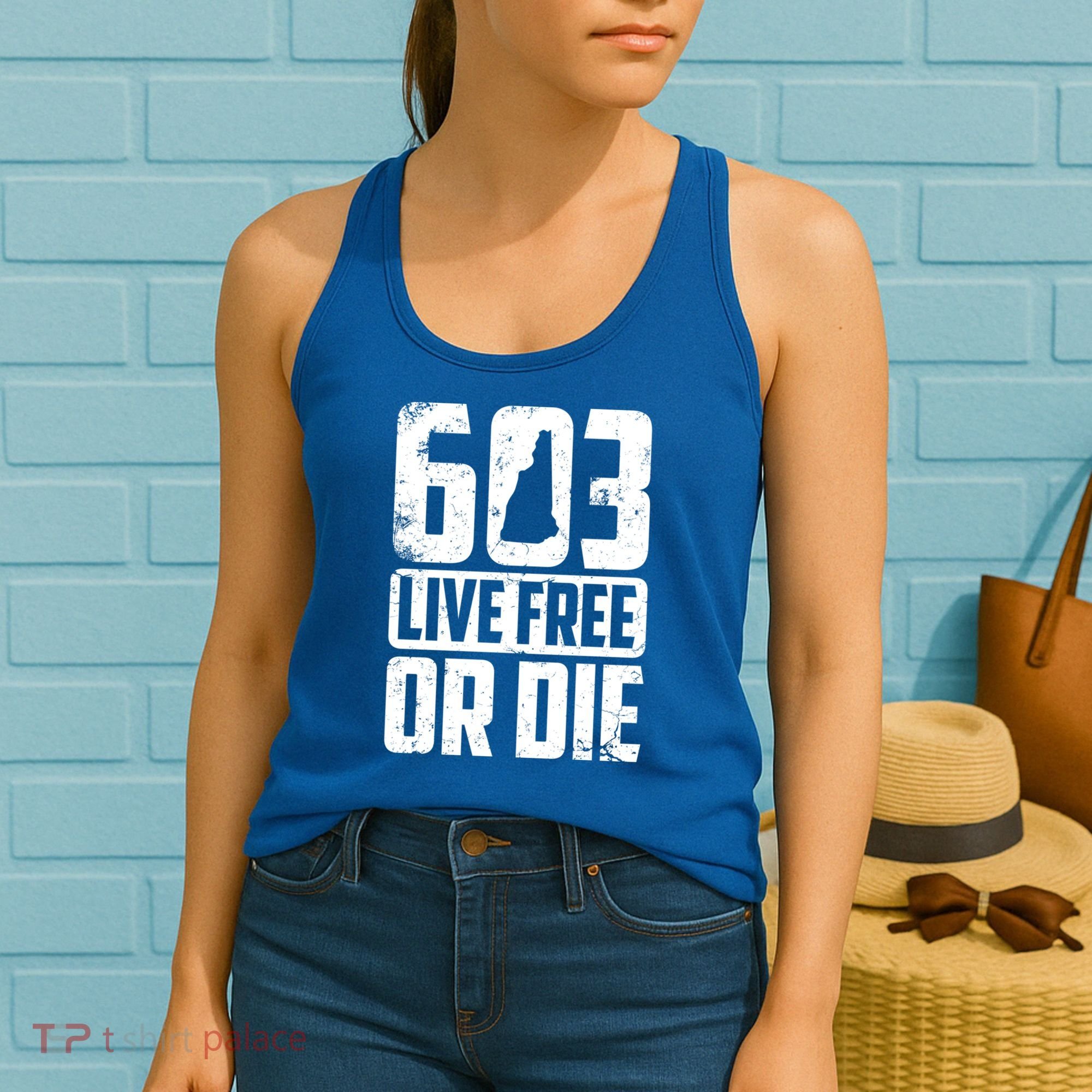 Cool 603 Live Free Or Die Funny New Hampshire Patriot Gift Women's Tank Top