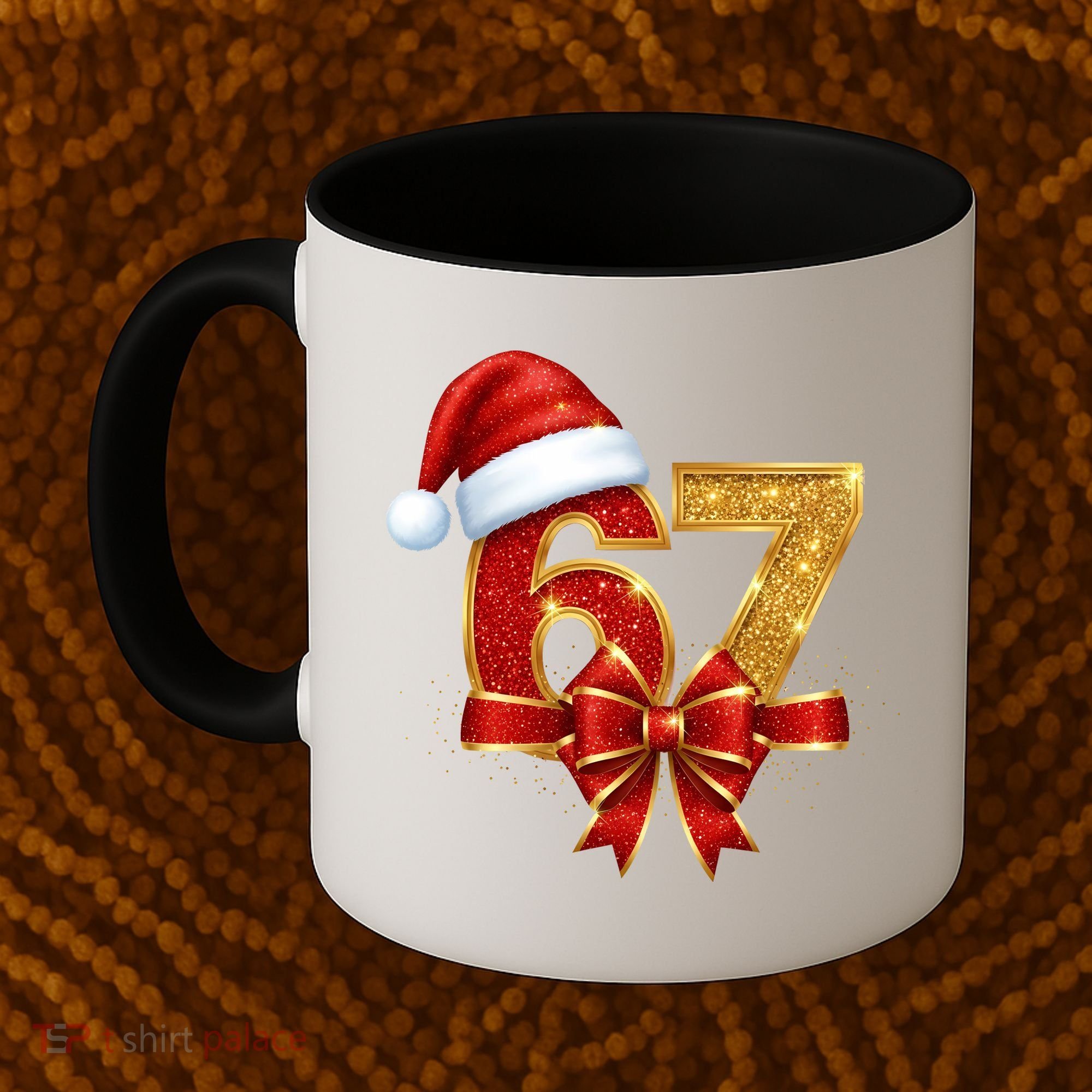 Christmas 67 Santa Hat Bow Coffee Mug