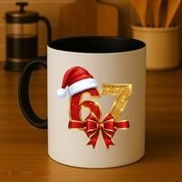 Christmas 67 Santa Hat Bow Coffee Mug thumb 4