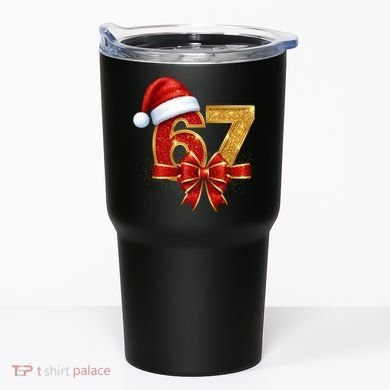 Christmas 67 Santa Hat Bow Tumbler