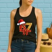 Christmas 67 Santa Hat Bow Women's Tank Top thumb 2