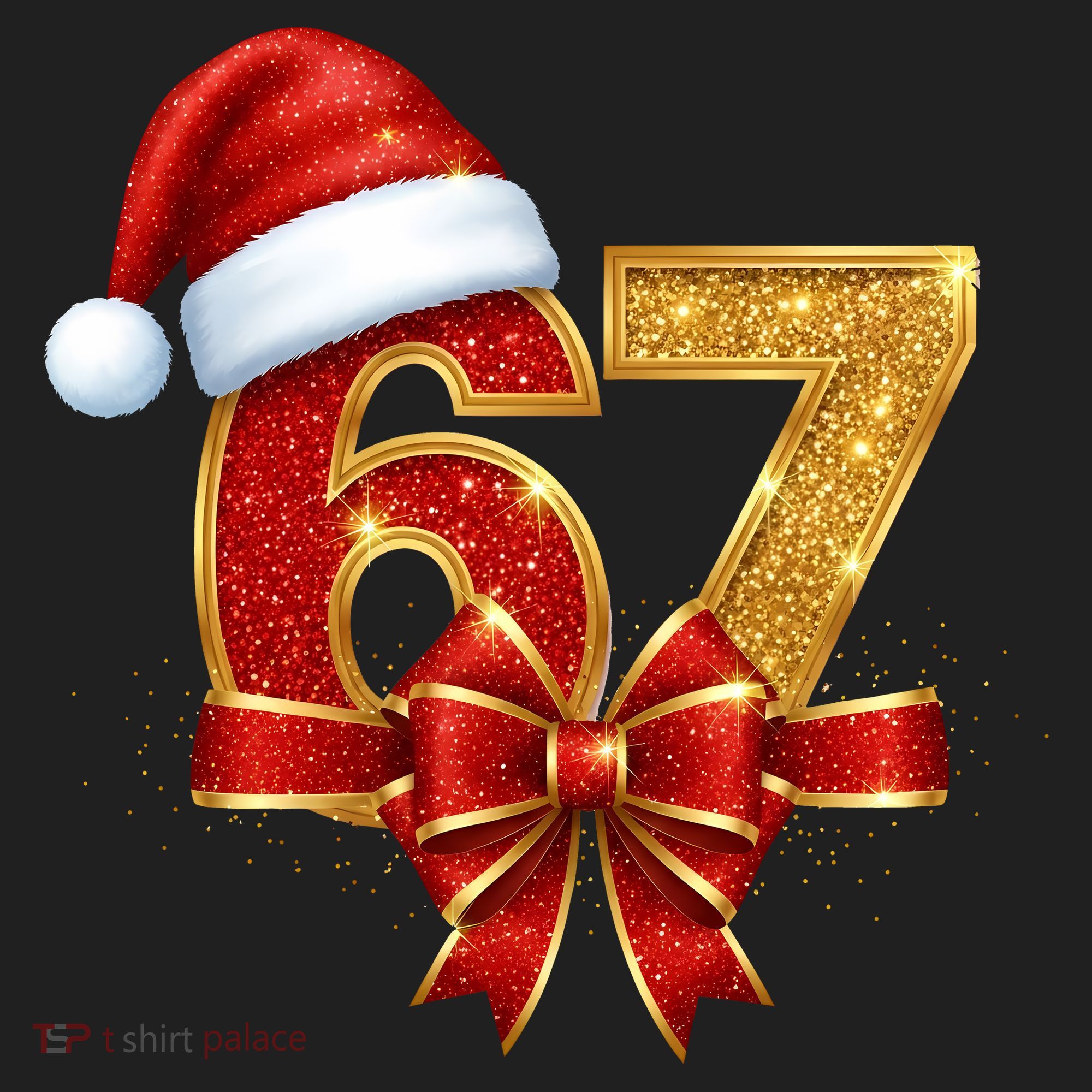 Christmas 67 Santa Hat Bow Hat