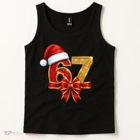 Christmas 67 Santa Hat Bow Tank Top thumb 2