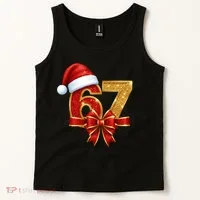 Christmas 67 Santa Hat Bow Tank Top thumb 2