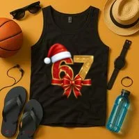 Christmas 67 Santa Hat Bow Tank Top thumb 4