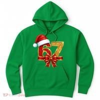 Christmas 67 Santa Hat Bow Hoodie thumb 0