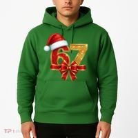 Christmas 67 Santa Hat Bow Hoodie thumb 2
