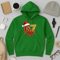 Christmas 67 Santa Hat Bow Hoodie thumb 3