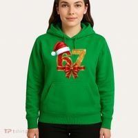 Christmas 67 Santa Hat Bow Hoodie thumb 5