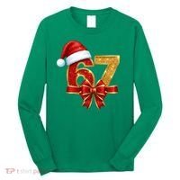 Christmas 67 Santa Hat Bow Long Sleeve Shirt thumb 0