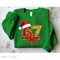 Christmas 67 Santa Hat Bow Sweatshirt thumb 2