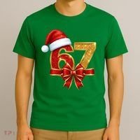Christmas 67 Santa Hat Bow T-Shirt thumb 3