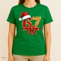 Christmas 67 Santa Hat Bow T-Shirt thumb 4