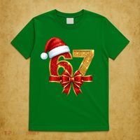 Christmas 67 Santa Hat Bow T-Shirt thumb 5