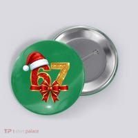 Christmas 67 Santa Hat Bow Button thumb 0