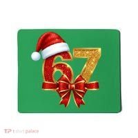 Christmas 67 Santa Hat Bow Mousepad thumb 0