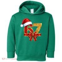 Christmas 67 Santa Hat Bow Toddler Hoodie thumb 0