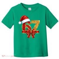 Christmas 67 Santa Hat Bow Toddler T-Shirt thumb 0