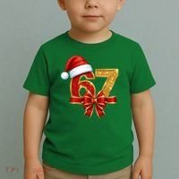 Christmas 67 Santa Hat Bow Toddler T-Shirt thumb 2