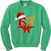 Christmas 67 Santa Hat Bow Kids Sweatshirt thumb 0