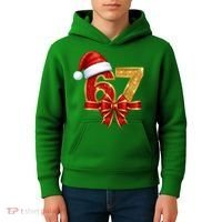 Christmas 67 Santa Hat Bow Kids Hoodie thumb 4