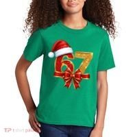 Christmas 67 Santa Hat Bow Kids T-Shirt thumb 2