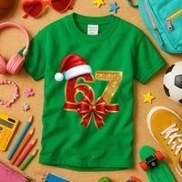 Christmas 67 Santa Hat Bow Kids T-Shirt thumb 3