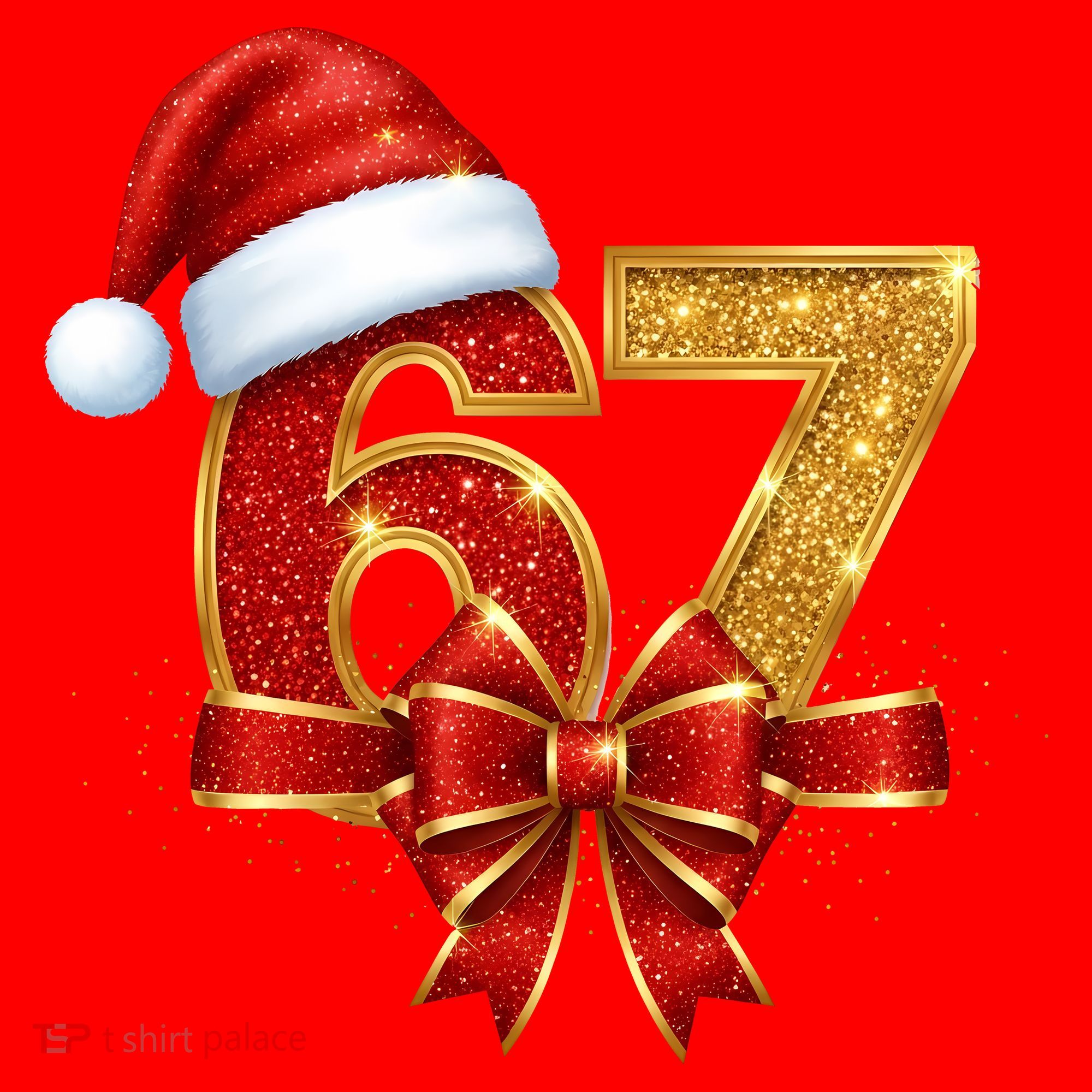 Christmas 67 Santa Hat Bow Santa Hat