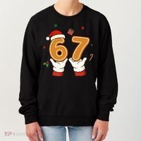 Christmas 67 Six Seven Cookies Santa 6-7 Funny Women's Sweatshirt thumb 0