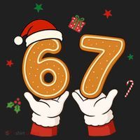 Christmas 67 Six Seven Cookies Santa 6-7 Funny Women's Sweatshirt thumb 2