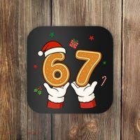 Christmas 67 Six Seven Cookies Santa 6-7 Funny Coaster thumb 0