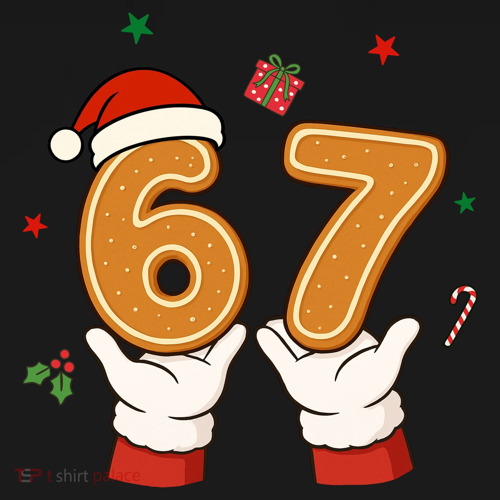 Christmas 67 Six Seven Cookies Santa 6-7 Funny Toddler Hoodie