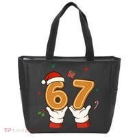 Christmas 67 Six Seven Cookies Santa 6-7 Funny Tote Bag thumb 0