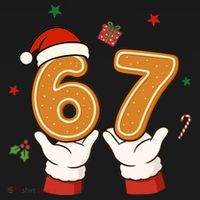 Christmas 67 Six Seven Cookies Santa 6-7 Funny Tote Bag thumb 4