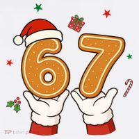 Christmas 67 Six Seven Cookies Santa 6-7 Funny Long Sleeve Shirt thumb 2
