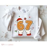 Christmas 67 Six Seven Cookies Santa 6-7 Funny Sweatshirt thumb 2