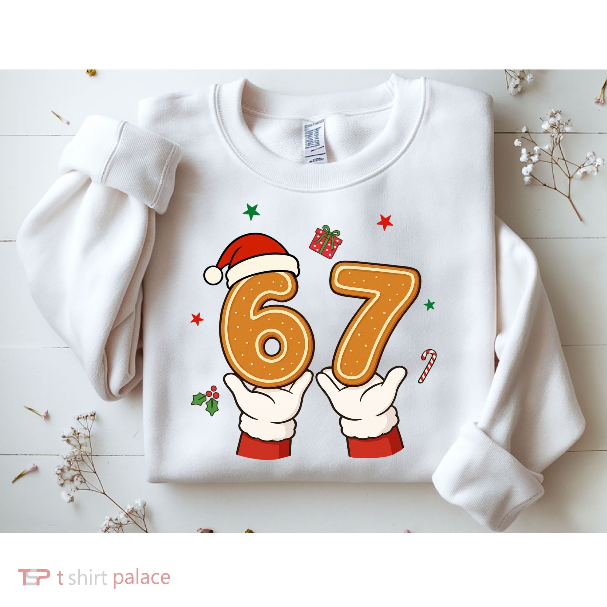 Christmas 67 Six Seven Cookies Santa 6-7 Funny Sweatshirt