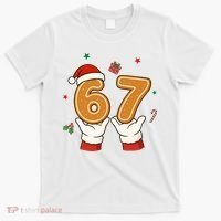 Christmas 67 Six Seven Cookies Santa 6-7 Funny T-Shirt thumb 0