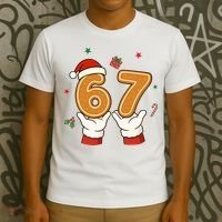 Christmas 67 Six Seven Cookies Santa 6-7 Funny T-Shirt thumb 3