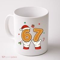 Christmas 67 Six Seven Cookies Santa 6-7 Funny Coffee Mug thumb 0