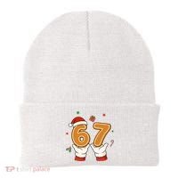 Christmas 67 Six Seven Cookies Santa 6-7 Funny Beanie thumb 0