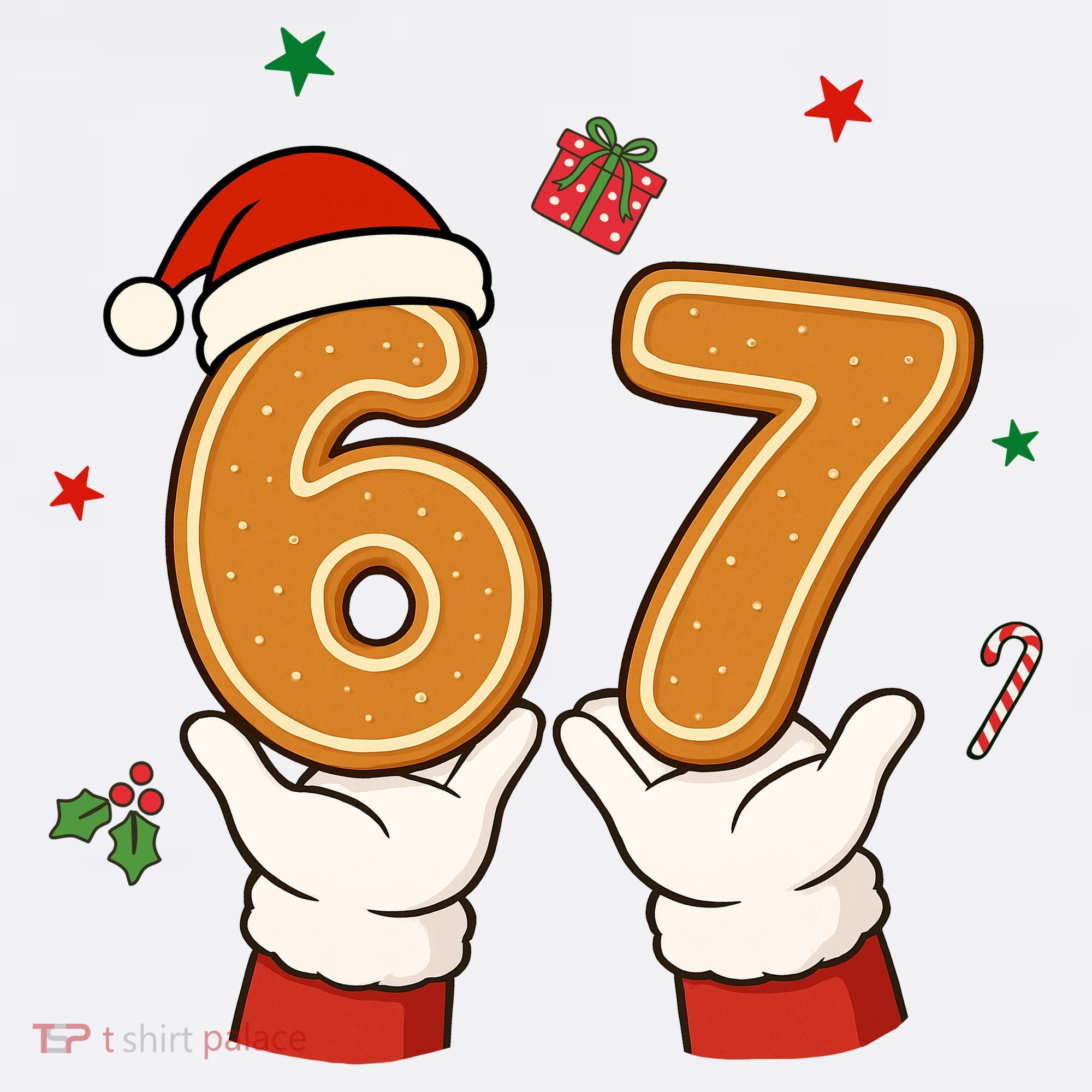 Christmas 67 Six Seven Cookies Santa 6-7 Funny Mousepad