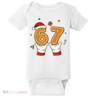 Christmas 67 Six Seven Cookies Santa 6-7 Funny Baby Bodysuit thumb 0