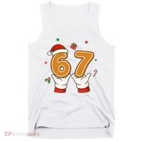 Christmas 67 Six Seven Cookies Santa 6-7 Funny Tank Top thumb 0