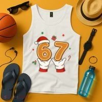 Christmas 67 Six Seven Cookies Santa 6-7 Funny Tank Top thumb 4
